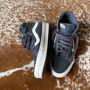 Vans Grey high top Leather sneakers